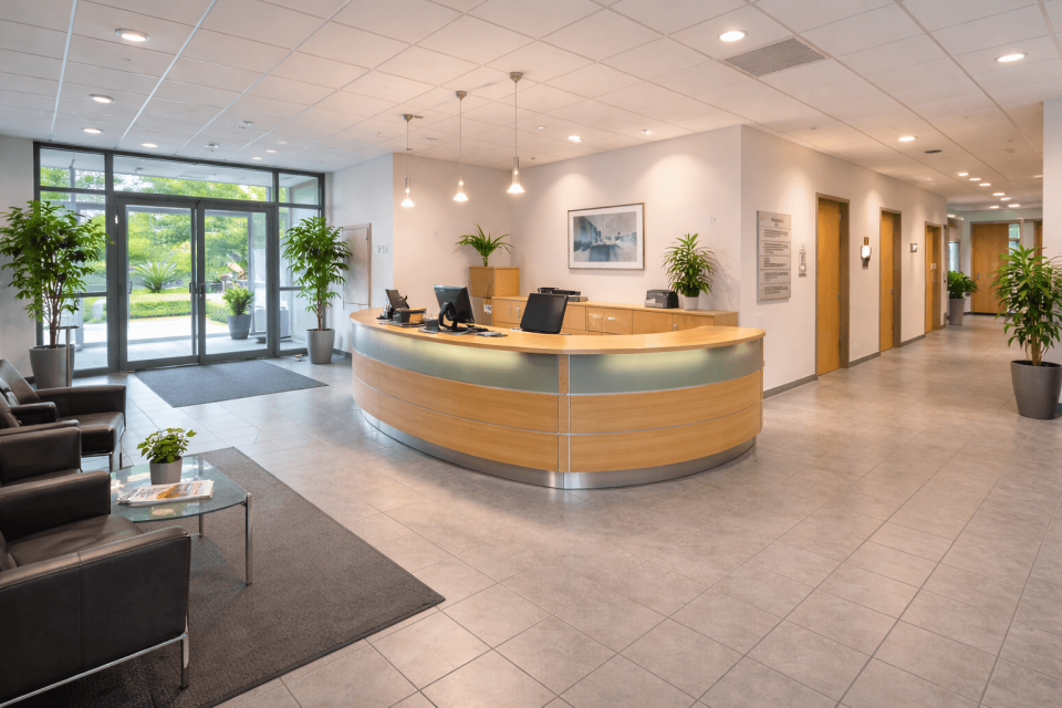 Moderner Empfangsbereich Chemnitz